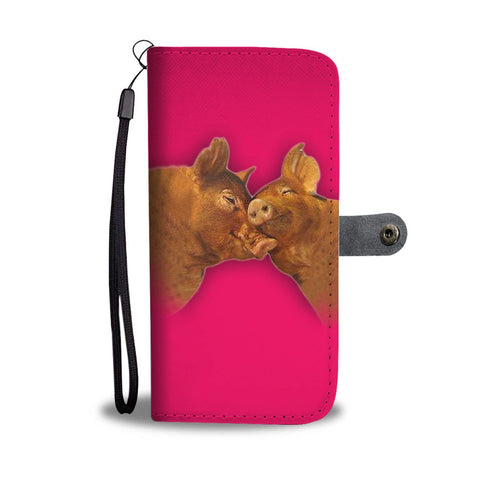 Duroc pig Print Wallet Case-Free Shipping