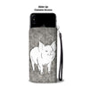 Cute Middle White Pig Print Wallet Case-Free Shipping