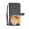 Oxford Sandy and Black Pig Print Wallet Case-Free Shipping