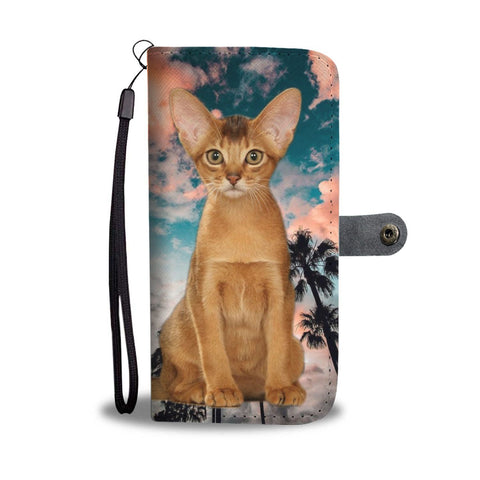 Cute Abyssinian Cat Print Wallet Case- Free Shipping