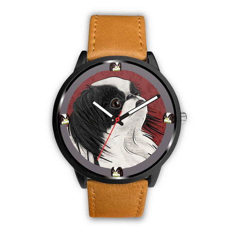 Japanese Chin Dog Art Print Wrist watch - Free Shipping