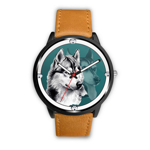 Siberian Husky Dog Art Print Wrist watch-Free Shipping