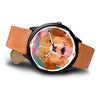 Nova Scotia Duck Tolling Retriever Dog On Red Print Wrist watch - Free Shipping
