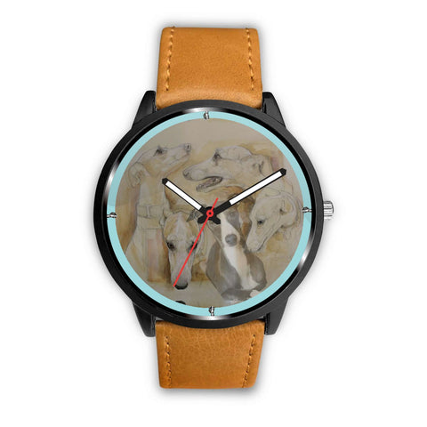 Whippet Dog Art Print Wrist Watch-Free Shipping