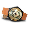 Alaskan Malamute Dog Golden Print Wrist Watch - Free Shipping