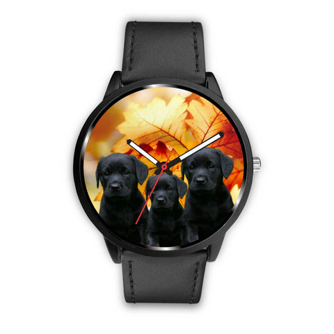 Black Labrador Retriever Puppies Print Wrist Watch - Free Shipping