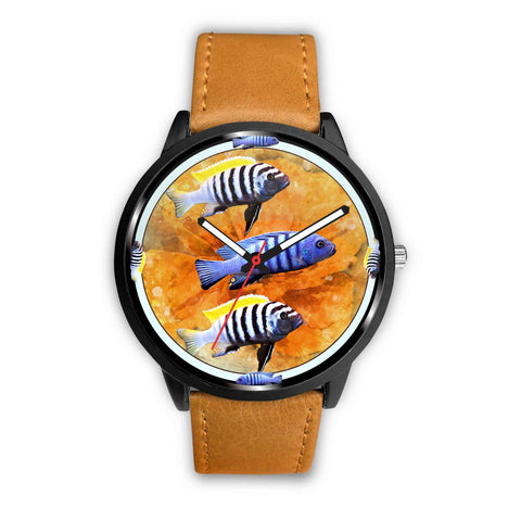 Afra Cichlid (Cynotilapia Afra) Fish Print Wrist watch - Free Shipping
