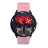 Russian Blue Cat Love Print Wrist Watch-Free Shipping