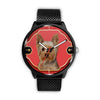 Yorkshire Terrier (Yorkie) Print On Red Wrist Watch-Free Shipping