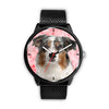 Australian Shepherd On Pink Print Wrist Watch - Free Shipping