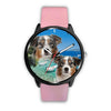 Cute Australian Shepherd Dog Print Wrist Watch - Free Shipping