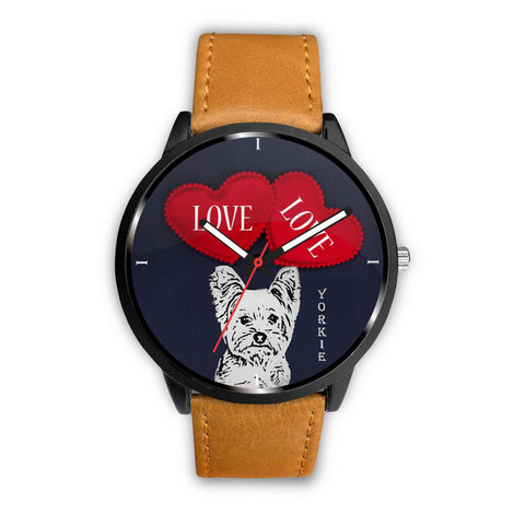 Yorkie with Love Print Wrist Watch-Free Shipping
