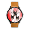 Toy Fox Terrier Print On Red Wrist Watch-Free Shipping