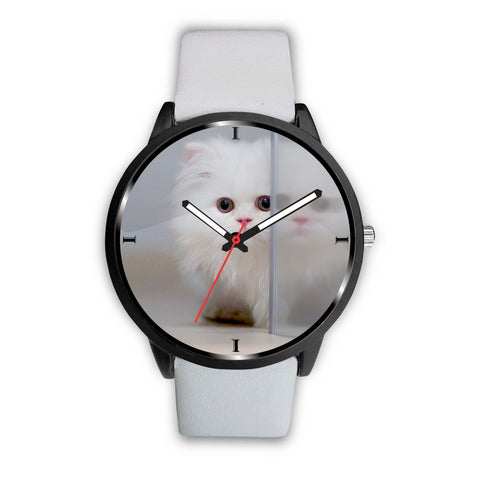 Cute White Persian Cat Print Wrist Watch-Free Shipping