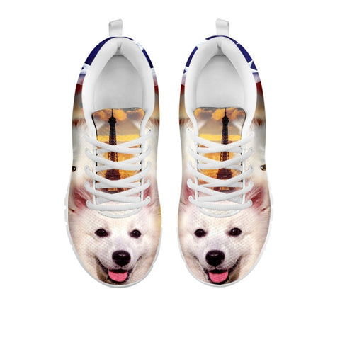 Cute American Eskimo Print Running Shoes For Women- Free Shipping-For 24 Hours Only
