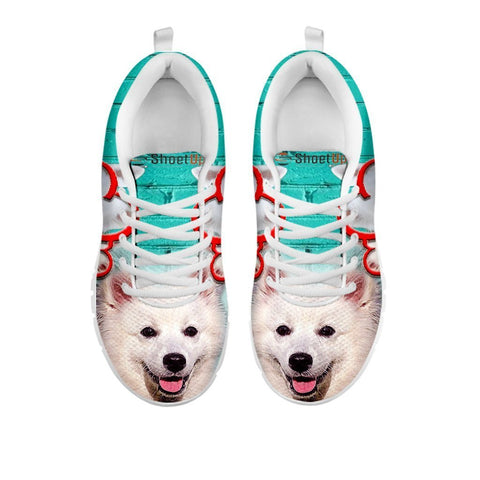 American Eskimo With With Rose Print Running Shoe For Women-Free Shipping- For 24 Hours Only
