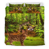 Bengal Cat In Jungle Print Bedding Set- Free Shipping