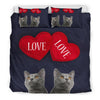 Chartreux Cat Love Print Bedding Sets-Free Shipping