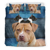 American Staffordshire Terrier Print Bedding Set- Free Shipping