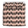 Doberman Pinscher Dog Print Pink Bedding Set-Free Shipping