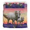 White Lusitano Horse Print Bedding Sets-Free Shipping