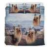 Cute Australian Silky Terrier Print Bedding Set- Free Shipping