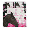 Belgian Warmblood Horse Floral Print Bedding Sets-Free Shipping