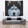 Siberian Husky Dog Art Print Tapestry-Free Shipping