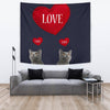 Chartreux Cat Love Print Tapestry-Free Shipping