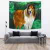 Rough Collie Dog Art Print Tapestry-Free Shipping