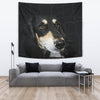 Black Saluki Dog Print Tapestry-Free Shipping
