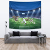 Italian Greyhound Playing football Print Tapestry-Free Shipping