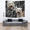 Glen Of Imaal Terrier On Black Print Tapestry-Free Shipping