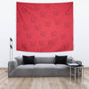 Butterfly Print On Red Tapestry-Free Shipping