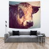 Cattle Cow Vector Art Print Tapestry-Free Shipping
