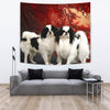 Japanese Chin On Red Print Tapestry-Free Shipping