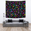 Colorful Paws Print Tapestry-Free Shipping