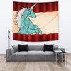Unicorn Print Red Tapestry-Free Shipping