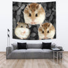 Roborovski Hamster On Black Print Tapestry-Free Shipping