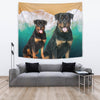 Rottweiler On Beach Print Tapestry-Free Shipping