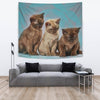 Lovely Burmese Cat Print Tapestry-Free Shipping