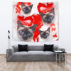 Cute Siamese Cat Print Tapestry-Free Shipping