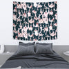Border Collie Dog In Lots Print Tapestry-Free Shipping