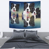 Border Collie Print Tapestry-Free Shipping