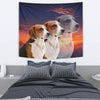 English Foxhound Dog Print Tapestry-Free Shipping