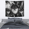 Finnish Lapphund On Black Print Tapestry-Free Shipping