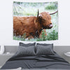 Amazing Highland Cattle (Cow) Print Tapestry-Free Shipping