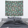 Shih Tzu Dog Floral Print Tapestry-Free Shipping