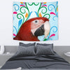 Red-and-green Macaw Parrot Print Tapestry-Free Shipping