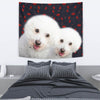 Bichon Frise Floral Print Tapestry-Free Shipping
